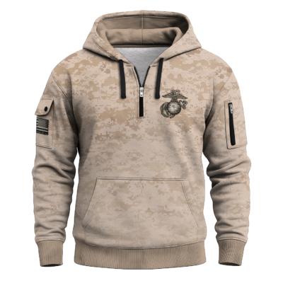 Us Marines Quarter Zip Hoodie
