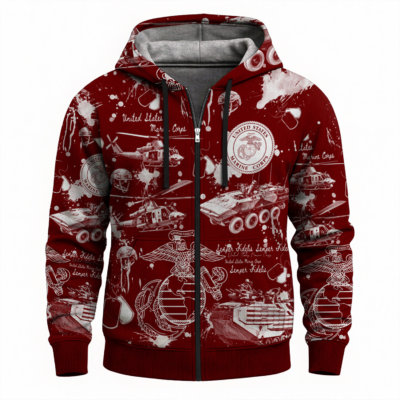 US Marine Full Zip Hoodie