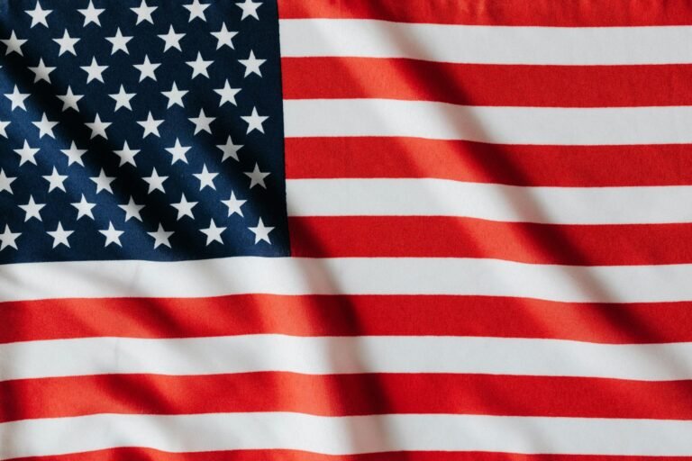 American flag waving